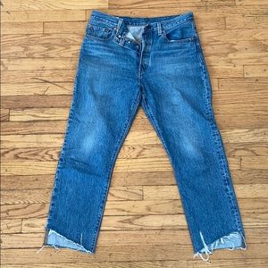 Levi’s 501 straight cropped jeans